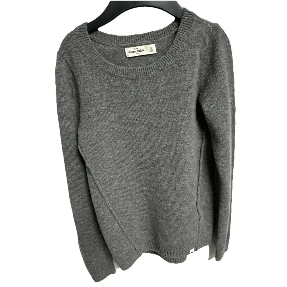 Abercrombie & Fitch Kids' Boys Long Sleeve Crewneck Sweater Size M Gray Color #2